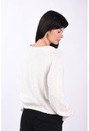 Women Sweater Pieces Pctamila O-Neck Cloud Dancer Pattern Big Lobster